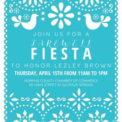 ‘Fiesta Farewell’ Planned April 15 at Chamber Office for Outgoing President/CEO Lezley Brown