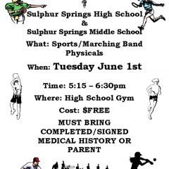 Required SSISD Physicals for Athletes and Band Members Offered Free on June 1