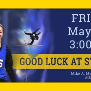 Lady Cats Pole Vaulter Claire Bybee Competes at State Track Meet Friday Afternoon