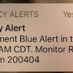 About That Blue Alert Monday Night …