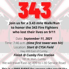 Cumby VFD To Host Memorial Walk Saturday In Honor Of the 343 Firefighters on 9/11