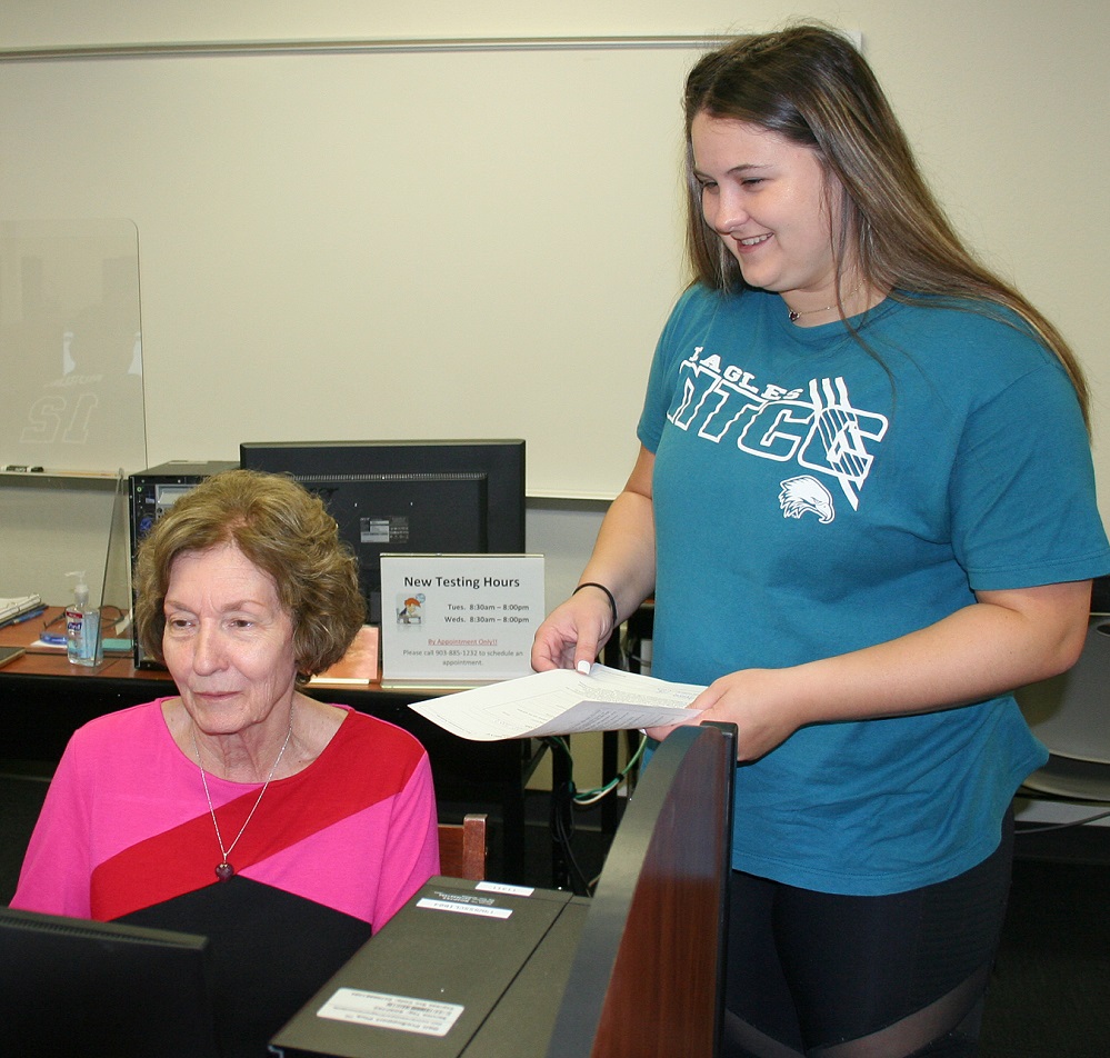 Paris Junior College Sulphur Springs Wiser Testing student preparing for the fall semester