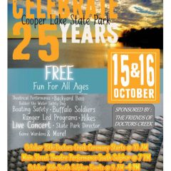 25th Anniversary Celebration ‘Part 1’ at Cooper Lake State Park on October 15 is for Everyone!