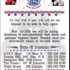 Drop off Food and Hygiene Items for Veterans at Tun Tavern