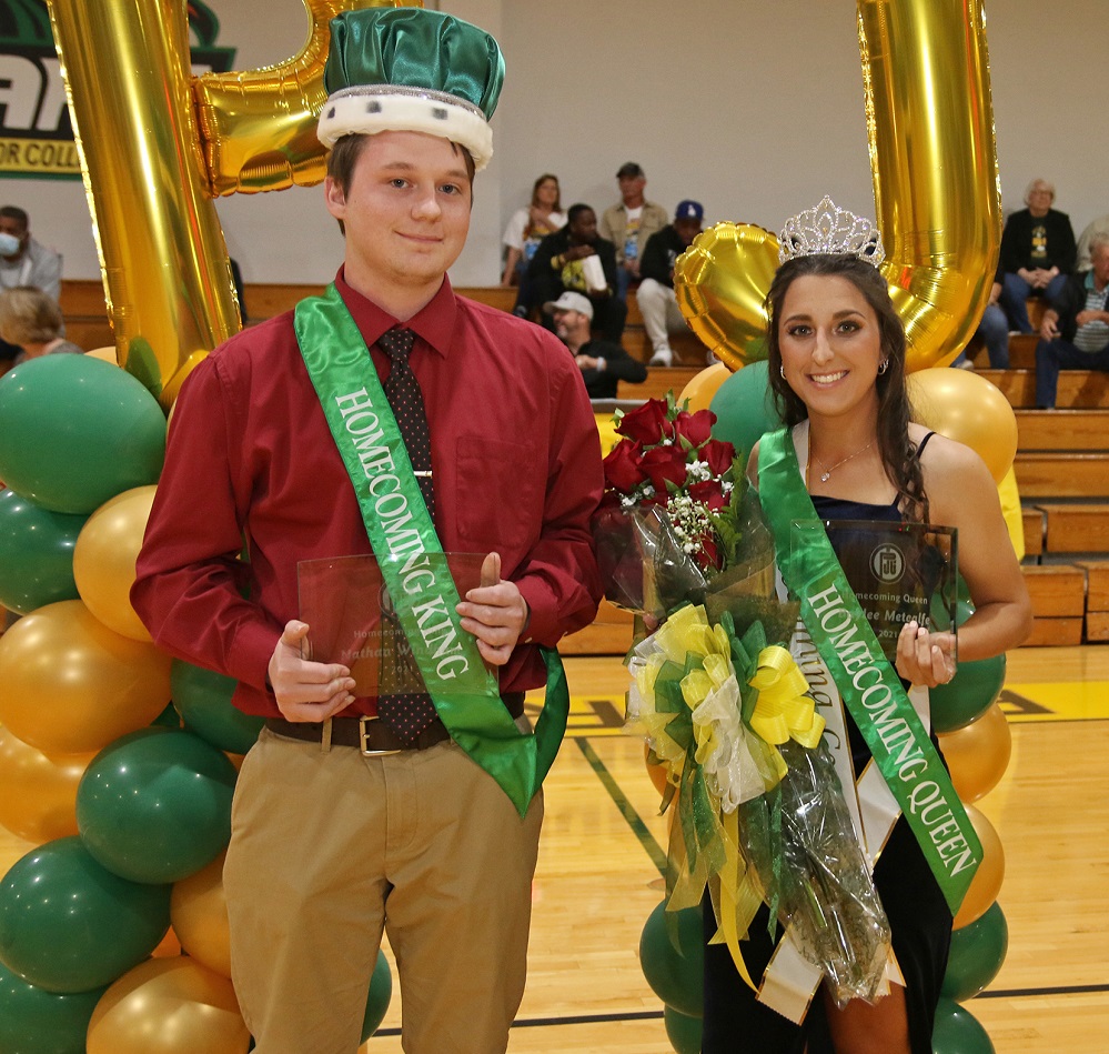 Paris Junior College Homecoming king queen Nathaniel Windham and Baylee Metcalfe