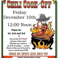 Chili Cooks Needed Dec. 10 For A Cook-Off