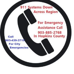 Local 911 Is Service Down Again, Call Provided Numbers For Emergencies