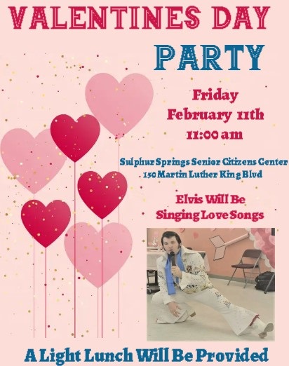 Valentines Day Party with Elvis Senior Citizens Center 2022