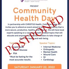 Community Health Day Postponed Due To Increase In COVID Cases