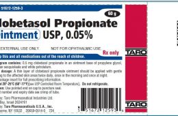 Voluntary Nationwide Recall Issued For 1 Lot Of Clobetasol Propionate Ointment USP, 0.05%