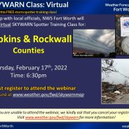 Virtual Storm Spotter Training Program Planned Feb. 17 For Hopkins And Rockwall Counties