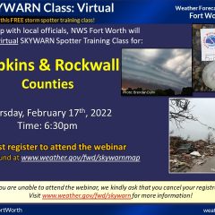 SKYWARN: Free Virtual Severe Weather Training Offered Tonight For Hopkins, Rockwall Counties