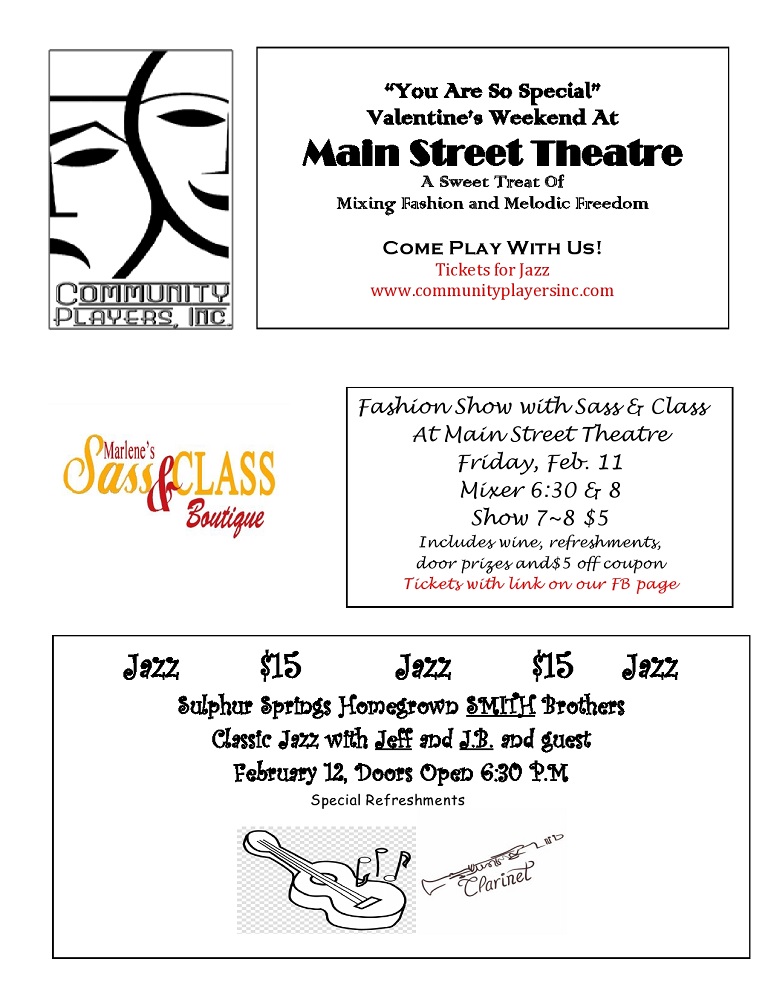 Main Street Theatre Community Players Night of Jazz February 2022