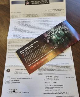 Scam Alert: American Police Officers Alliance