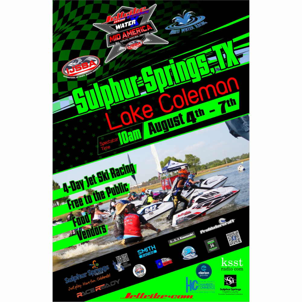 Mid-America Series comes to Sulphur Springs, August 4 – 7, 2022 at Lake Colema