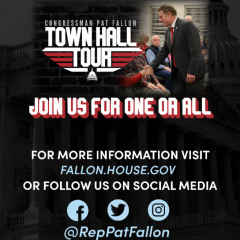 Schedule For Upcoming TeleTown Hall Meeting, Town Hall Tour For Congressman Fallon Announced