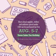 2022 Back-To-School Sales Tax Holiday Observed Aug. 5-7