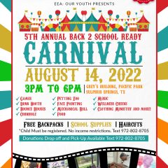 EEA Our Youth 5th Annual Back 2 School Ready Scheduled Aug. 14