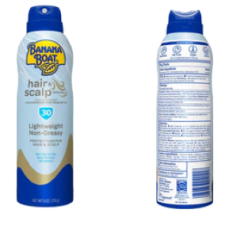 Recall: 3 Batches Of Banana Boat Hair & Scalp Sunscreen Spray SPF 30