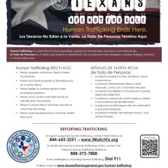 Sept. 30 Is Statewide Human Trafficking Awareness Sign Day