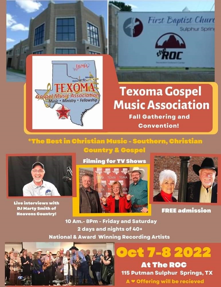 Texoma Gospel Music Association poster from BEV