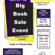Friends of the Rains County Public Library BOOK SALE