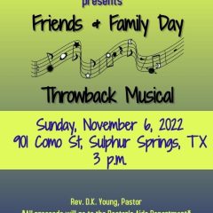 Greater Emmanuel MBC Presents Friends and Family Day November 6th