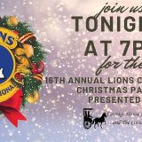 Lions Club Lighted Christmas Parade Still Scheduled Friday Night