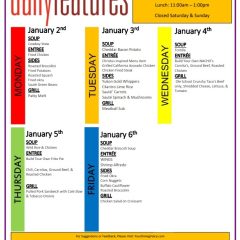 CHRISTUS Mother Frances Hospital-Sulphur Springs Café Menu Jan. 2-6, 2023