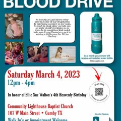 Donate Blood to Remember Ellie
