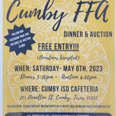 Cumby FFA Dinner and Auction