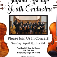 Sulphur Springs Youth Orchestra Set To Play April 23rd