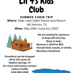 Lil 4’s Kids Club Needs Sponsors