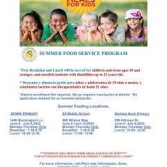 Additional School for Summer Feeding