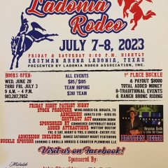 The Ladonia Rodeo is Coming up July 7th and 8th