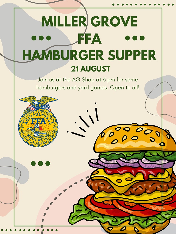 Miller Grove FFA Hamburger Supper Poster