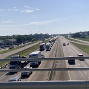 Overturned Vehicle Snarls Traffic On I-30