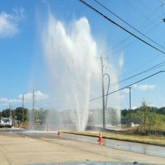 Water Main Break on Hillcrest