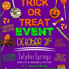 Trick or Treat At Sulphur Springs Health and Rehab October 31, 2023