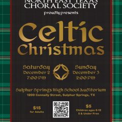 North East  Choral Society Celtic Christmas December 2-3, 2023