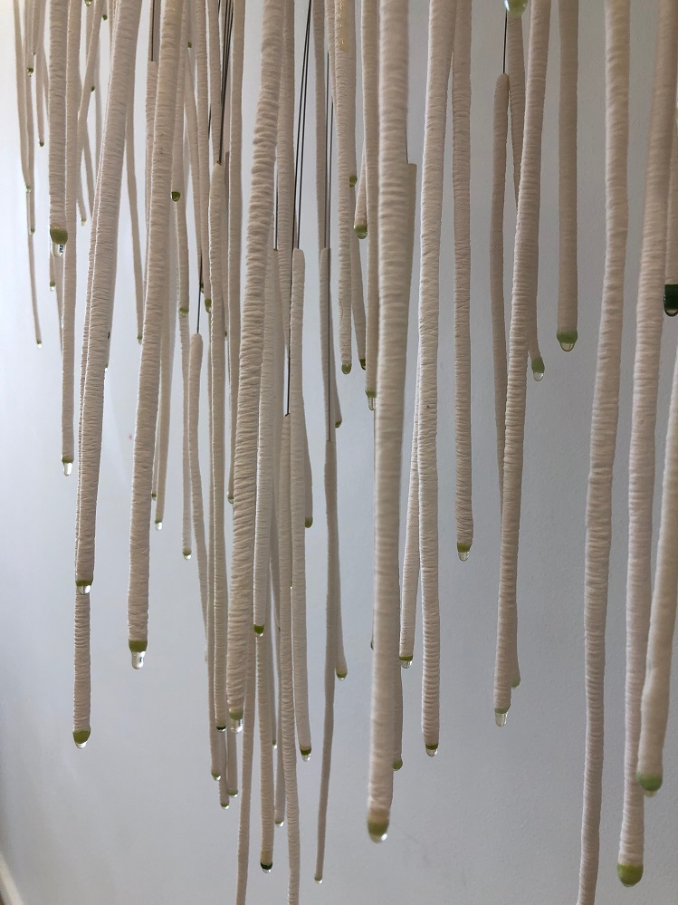 5. Detail of Du Chau, Last Rain, 2015-2023, porcelain, music wire, epoxy resin. © Du Chau. Used by permission.