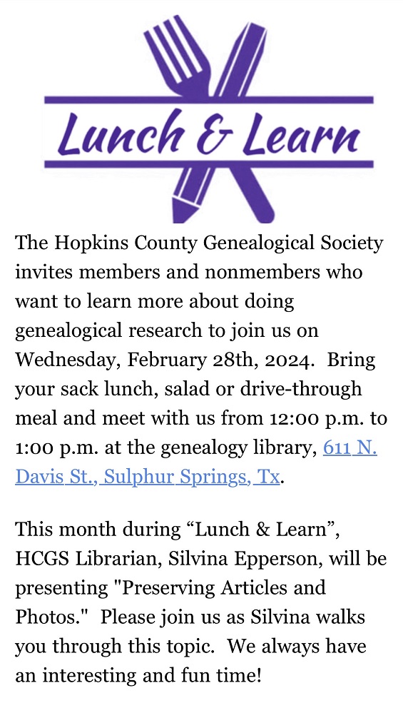 Lunch and Learn Feb 28 2024