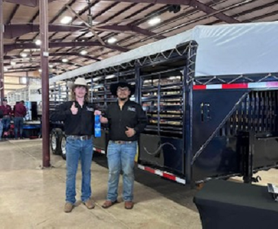 Mullins, Hernandez with their trailer