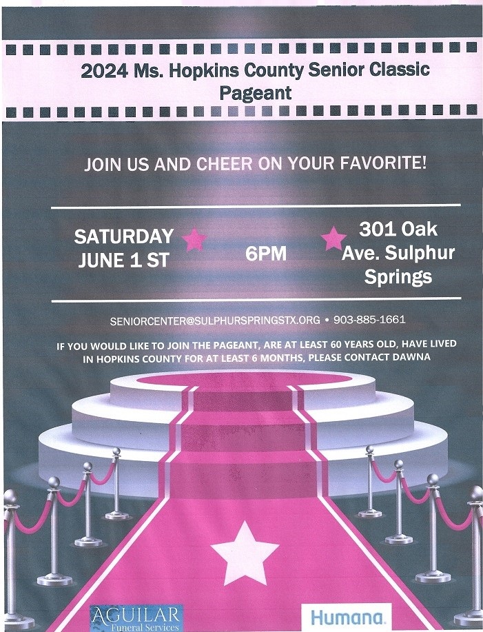 2024 Ms Hopkins County Senior Classic pageant flyer