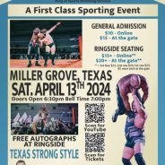 Miller Grove ISD to Host a Wrestling Event April 13th to Help Raise Funds for Their Theatre Department