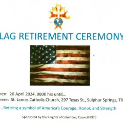 Knight of Columbus: Flag Retirement Ceremony