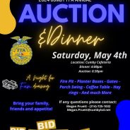 Cumby 2024 FFA Auction and Dinner to be Held May 4th