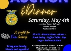 Cumby 2024 FFA Auction and Dinner to be Held May 4th