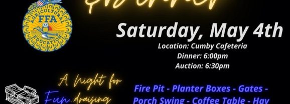 Cumby 2024 FFA Auction and Dinner to be Held May 4th