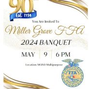 Miller Grove FFA Banquet to be Held May 9th